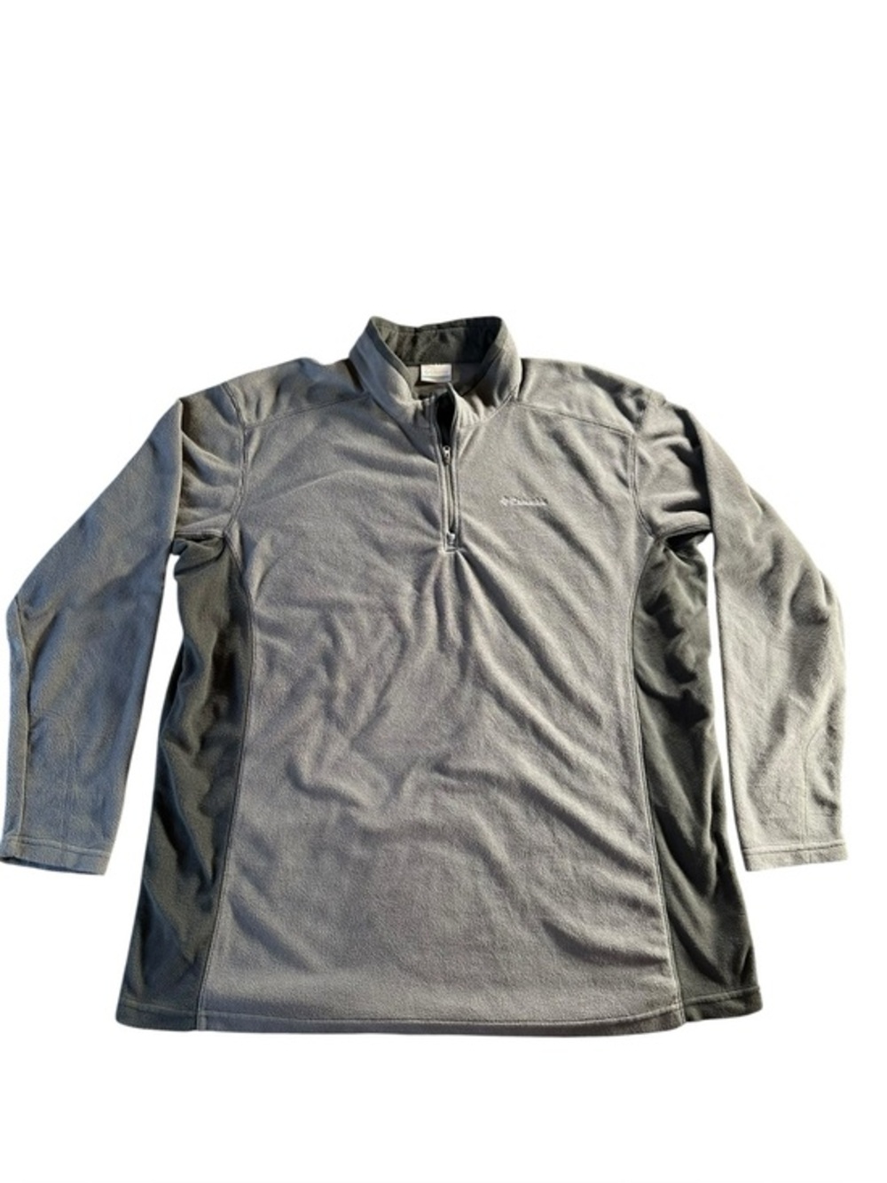 Columbia Light Gray Quarter-Zip Fleece Pullover 3X - Picture 1 of 12